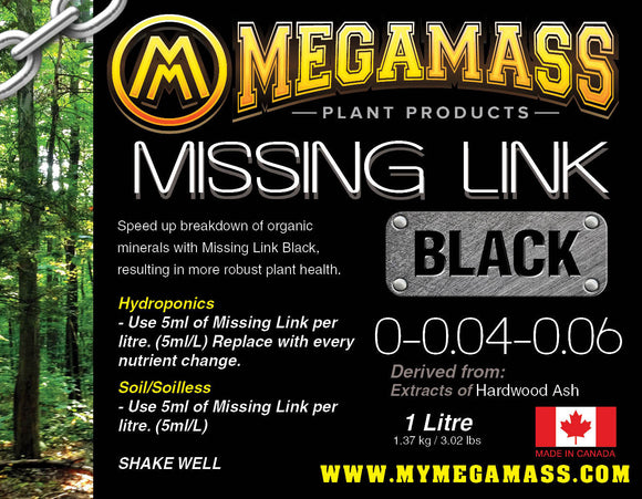 Mega Mass - Missing link Black, Mega Mass Plant Products, IncrediGrow, IncrediGrow - Grow, Cannabis, Microgreens, Fertilizer, Calgary, Airdrie, Quickgrow, Amazing, Ecolighting, 