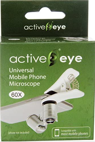 Active Eye - Universal Cell Phone Illuminated Microscope w/ Clip - 60x