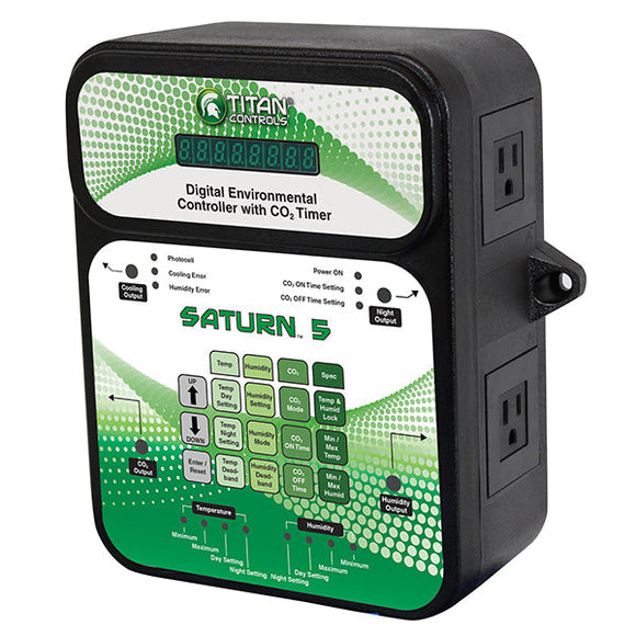 Titan Controls - Saturn 5 - Digital Environmental Controller w/ CO2 Timer - IncrediGrow,  Controllers, Timers & CO2 Equipment