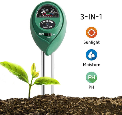 3-in-One Soil Meter - IncrediGrow,  Meters & Measurement Devices