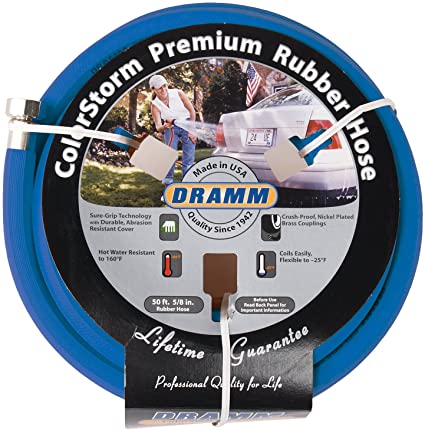 Dramm 5/8-Inch X 50-Feet Colorstorm Premium Rubber Hose-Blue - IncrediGrow, colorstorm, colour, dramm, hose, nose, premium, rubber, usa Hose/tube