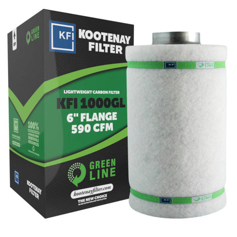 Kootenay Filters - KFI 1000GL with 6? Flange - IncrediGrow, carbon, filter, greenline, kootenay, kootney, koots roots, kootsroots Fans, Ducting & Air Purification