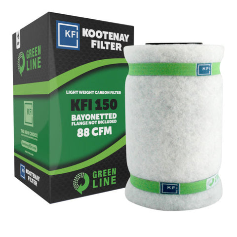 Kootenay Filters - KFI 150 Bayonette Style – Flange Not Included - IncrediGrow, carbon, filter, greenline, kootenay, kootney, koots roots, kootsroots Fans, Ducting & Air Purification