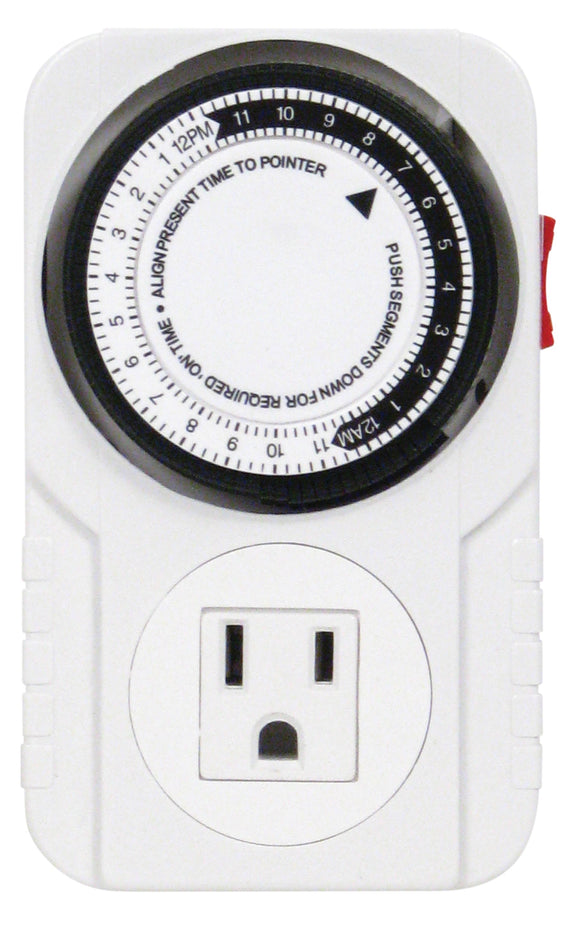 Titan Controls - Apollo 6 - One Outlet Mechanical Timer (10/Cs) - IncrediGrow,  Controllers, Timers & CO2 Equipment