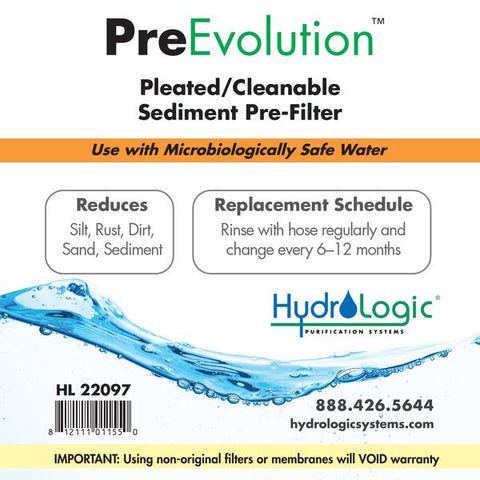 HL22097 Pre-Evolution Sediment Filter Replacement - IncrediGrow, reverse osmosis, ro 
