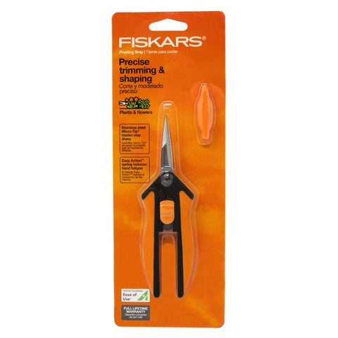 Fiskars Micro-Tip Pruning Snip [Silver Blade] - IncrediGrow,  