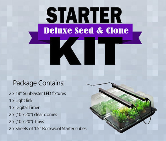Starter Kit: Deluxe LED Seed  & Cloning Kit - IncrediGrow, cat: kits, clipping, clone, cloning, cutting, cuttings, seed, start, top, topping Complete Kits