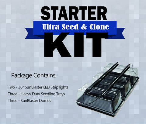 Starter Kit: LED Triple 36" Seedling Starter / Clone kit (up to 150+ seedlings) - IncrediGrow, baby, cat: kits, clone, clones, germination, grow, kit, large, seed, seedling Complete Kits