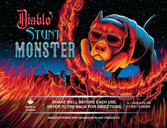 Diablo Nutrients - Stunt Monster - IncrediGrow, bully, canadian, diablo, dog, doggo, frost, kelowna, mimosa, monster, npks, nutes, pit bull, pitbull, pupper, the one with the dog on it 