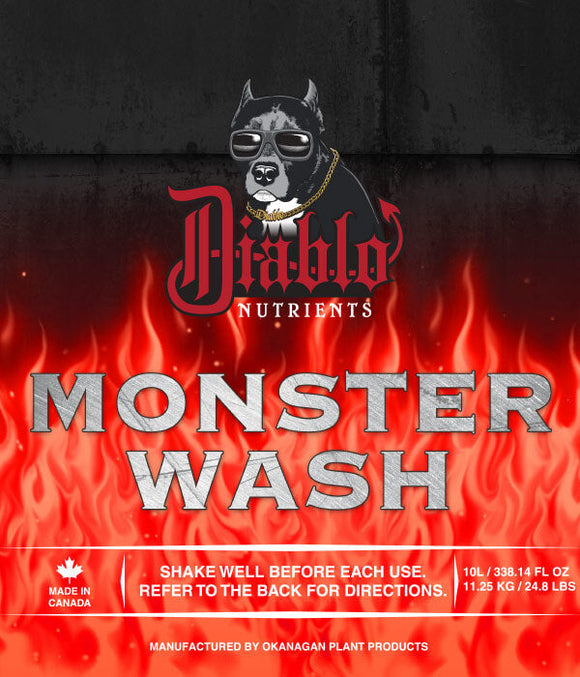 Diablo Nutrients - Monster Wash - IncrediGrow, bully, canadian, diablo, dog, doggo, frost, kelowna, mimosa, monster, npks, nutes, pit bull, pitbull, pupper, the one with the dog on it 