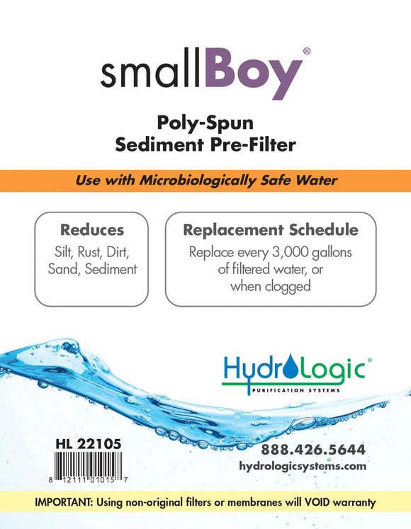 HydroLogic - smallBoy® Sediment Filter
