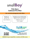 HydroLogic - smallBoy® Sediment Filter