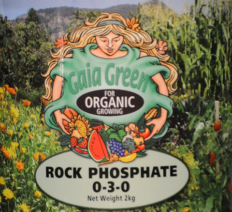 Gaia Green - Rock Phosphate 2kg - IncrediGrow, calcium, cover crop, gia, iron, magnesium, Organic, phosphate, phosphorous, rock, salt, zink Natural Products