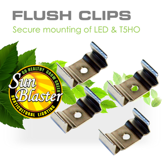 Sunblaster - Flush Mount Clips - IncrediGrow, blaster, clip, mount, shelf, sun, top, underside Fluorescent