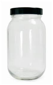 Big Glass Storage Jar (1 Gallon) - IncrediGrow, glass, jar, jars, mason, u line, uline Container & Saucers