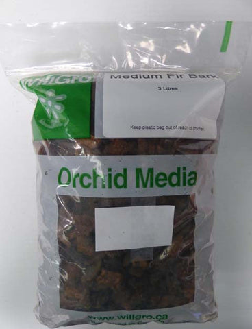 Medium Orchid Fir Bark  3L - IncrediGrow, cat: orchid supplies, mix, orchid, potting, society, soil Propagation & Growing Mediums