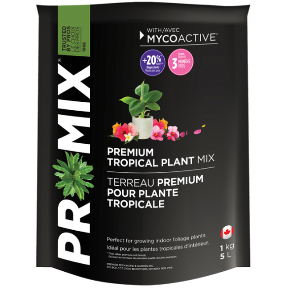 Pro Mix - Premium Tropical Plant Mix - 5 Litres - IncrediGrow, dirt, planting, potting, pro mix, promix, soil, tropical Propagation & Growing Mediums