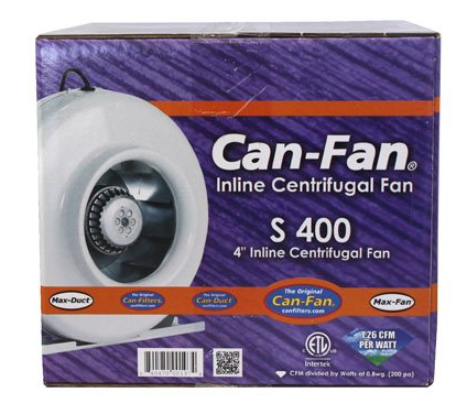 Can Fan S400 - 4" Inline - IncrediGrow, canfansseries Fans, Ducting & Air Purification
